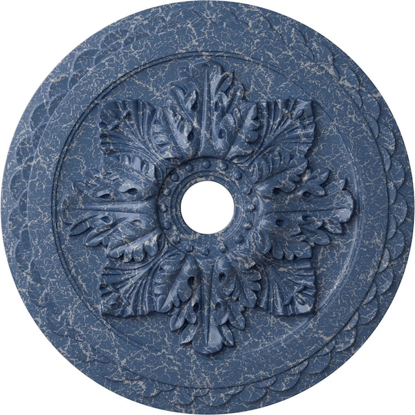 Ekena Millwork Bordeaux Deluxe Ceiling Medallion (Canopies up to 4"), 23 5/8"OD x 3"ID x 2"P, Americana Crackle CM23BOAMC - main
